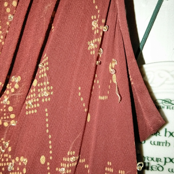 SOLD!! Silk Beaded 2-in-1 Dress Romantic Sexy - Picture 4 of 5